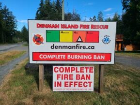Firehall Sign: Complete Fire Ban In Effect