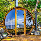 Oceanfront Scandinavian sauna