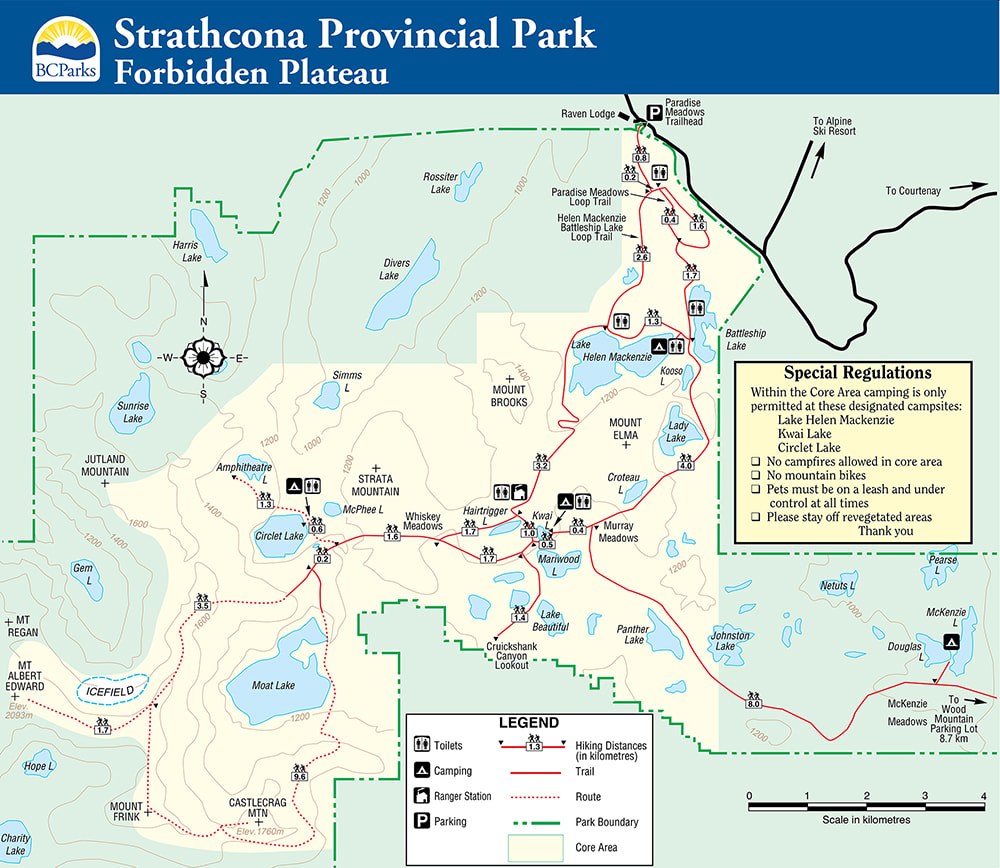 Map: Forbidden Plateau, Strathcona Provincial Park